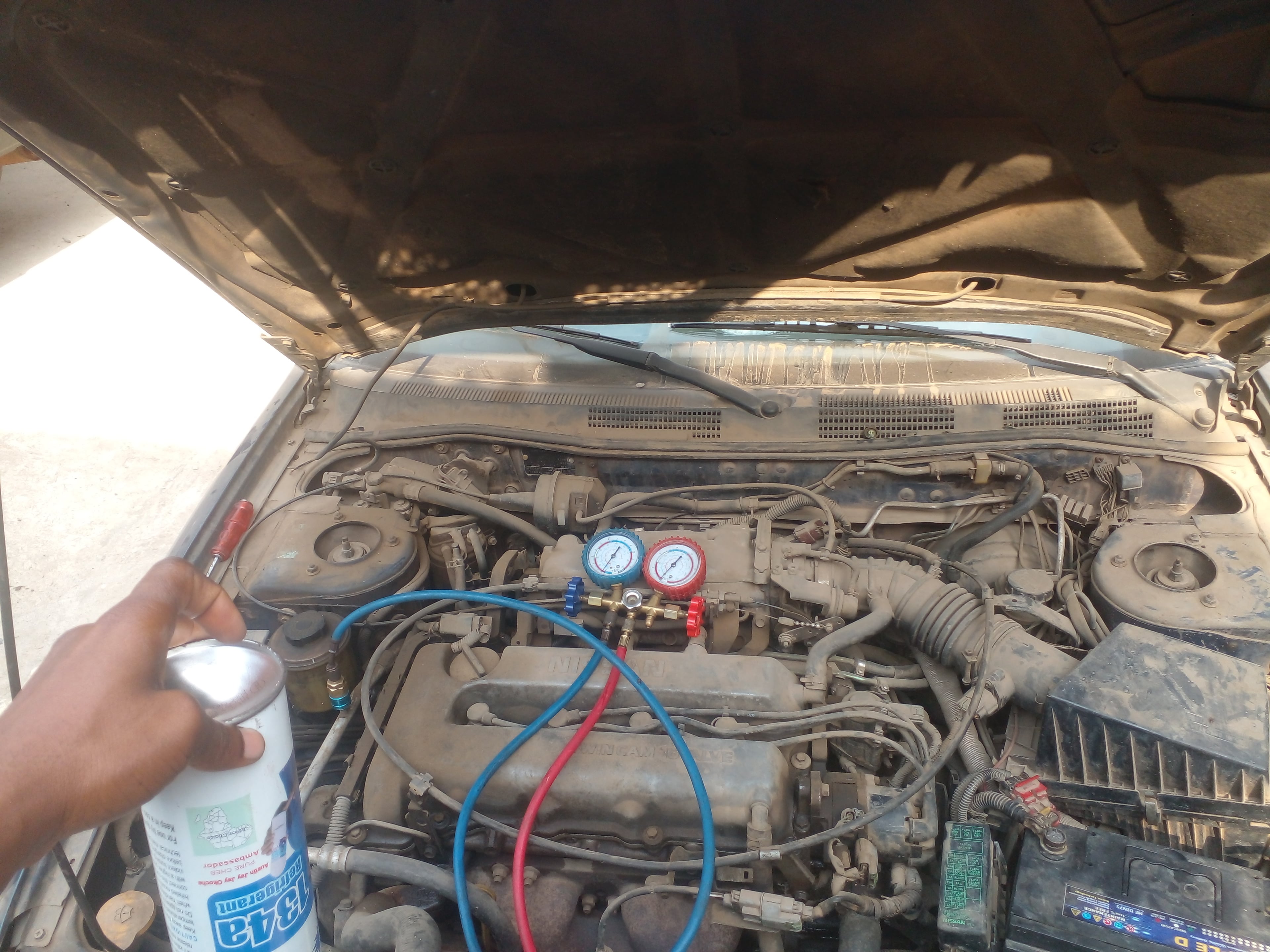 Vehicle maintenance in progress